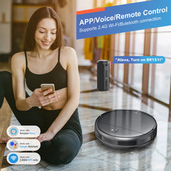 Smart 3-in-1 Robotic Vacuum Cleaner with Mop | 2000Pa Suction | App & Voice Control | 120min Runtime